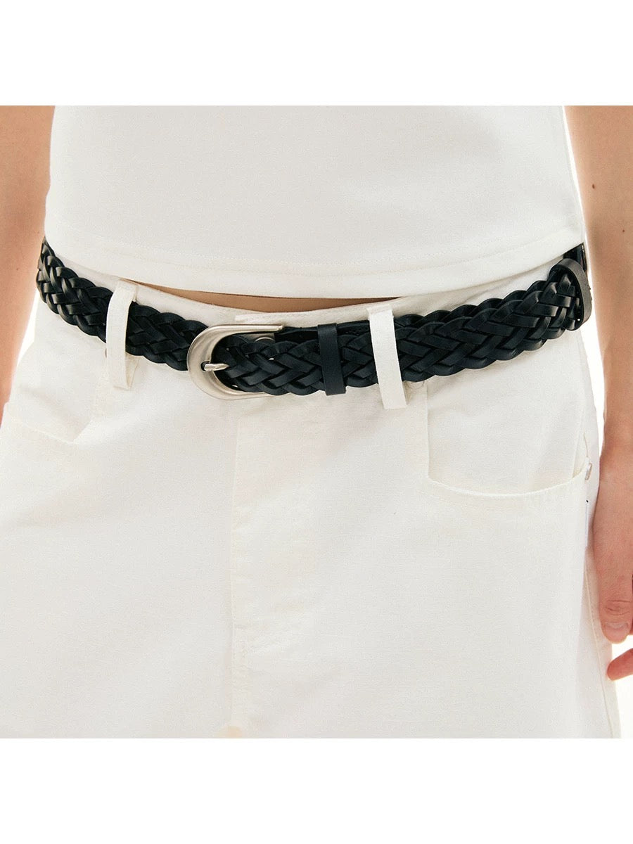 LEATHER WOVEN BELT
