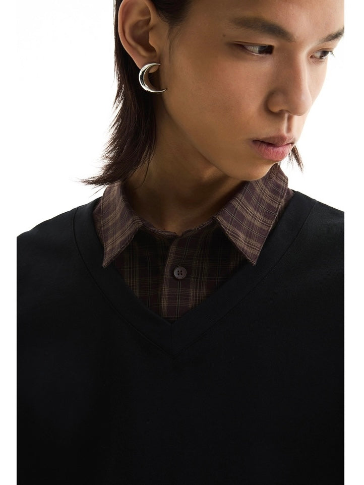 LAYERED KNIT SHIRT