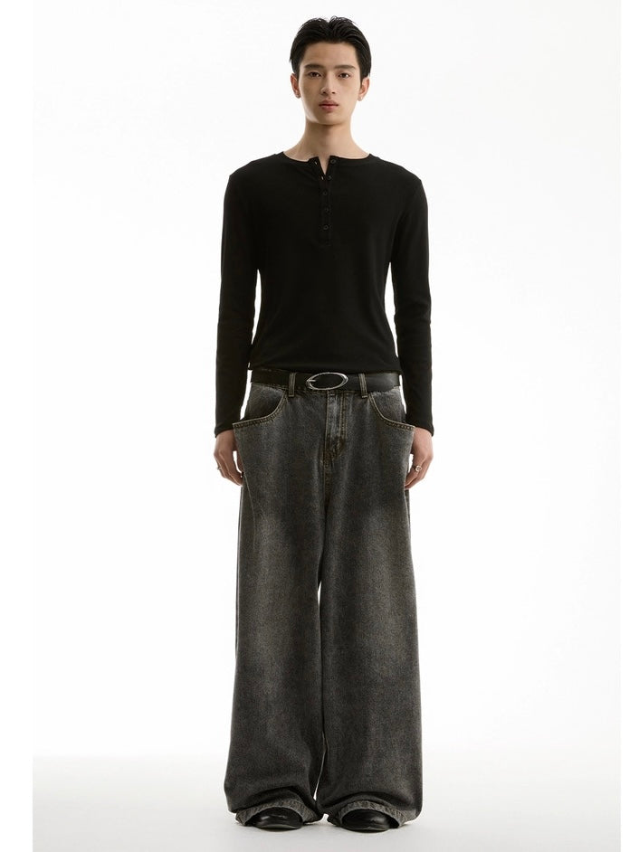 BLACK WIDE DENIM