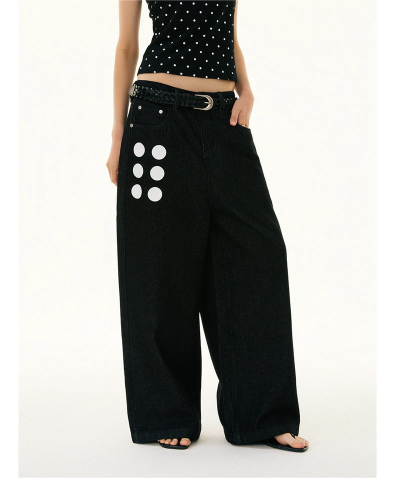 DOT DENIM PANTS