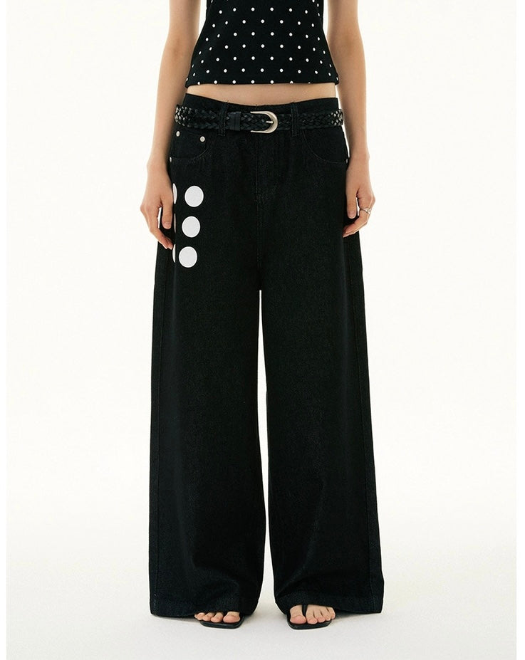 DOT DENIM PANTS