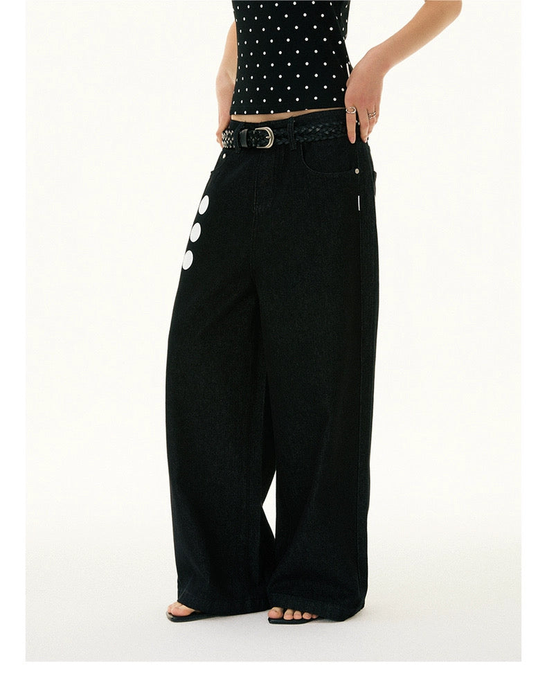 DOT DENIM PANTS