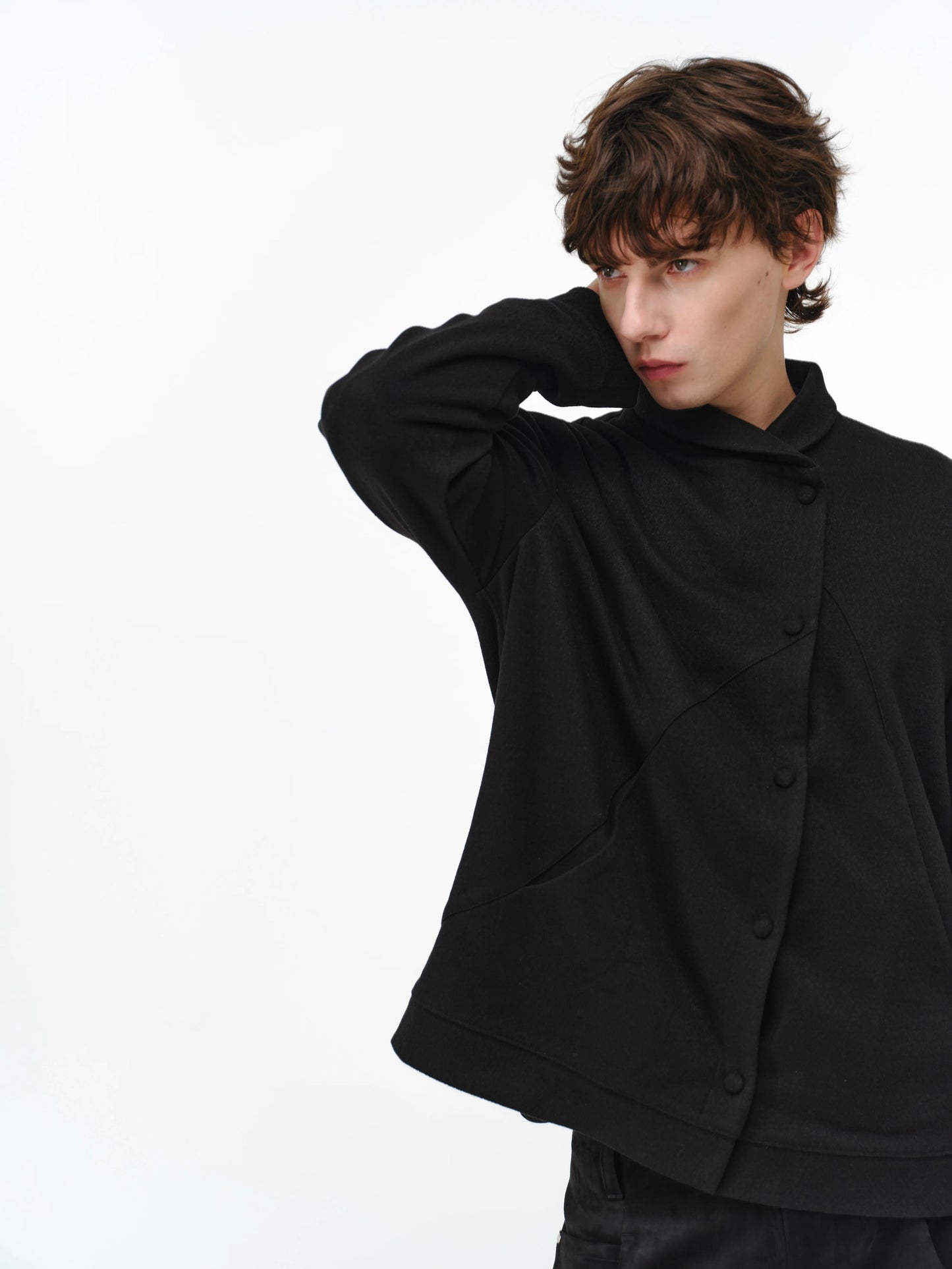 SILK WOOL CARDIGAN SHIRT