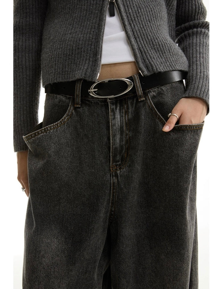 BLACK WIDE DENIM