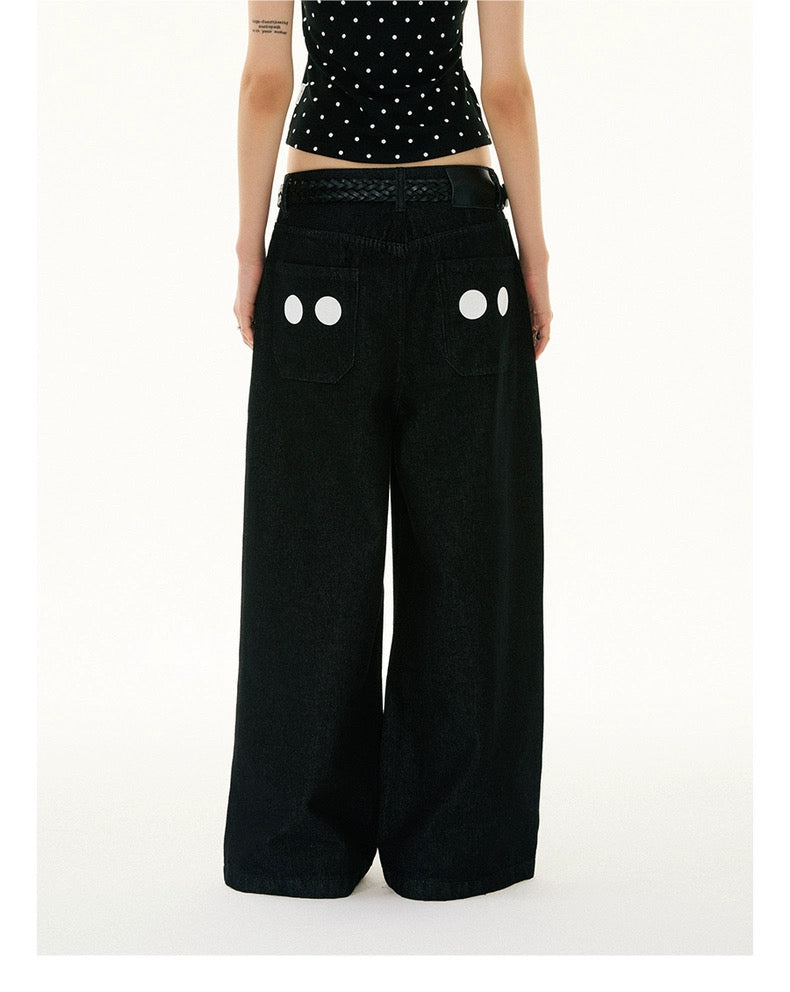 DOT DENIM PANTS
