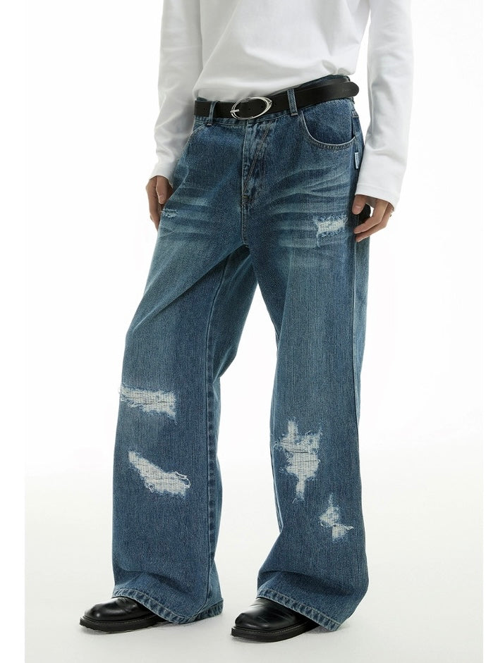 FLARE DISTRESSED DENIM