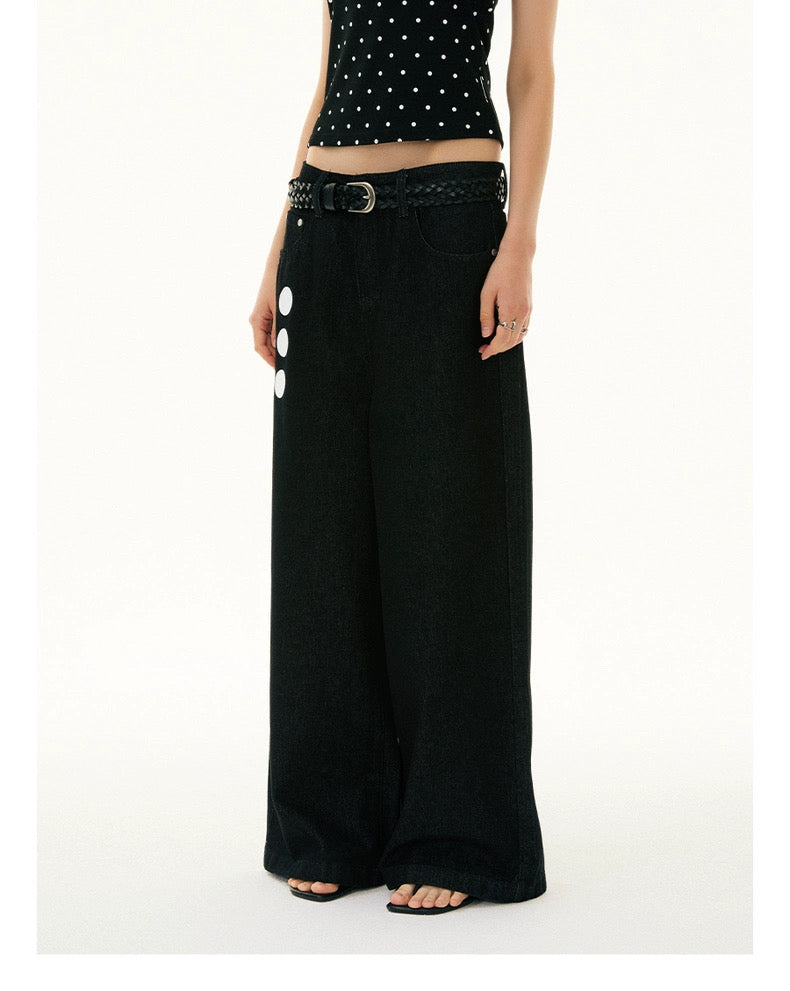 DOT DENIM PANTS