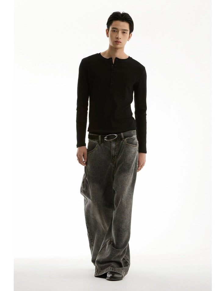 BLACK WIDE DENIM