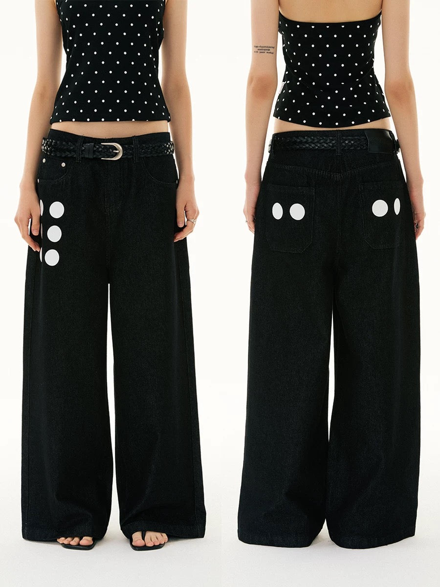 DOT DENIM PANTS