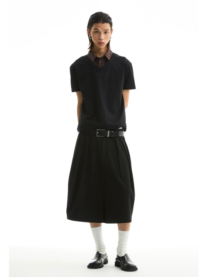 LAYERED KNIT SHIRT