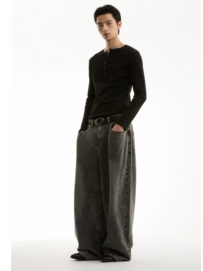 BLACK WIDE DENIM