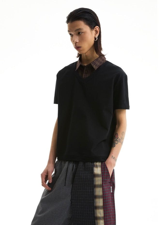 LAYERED KNIT SHIRT