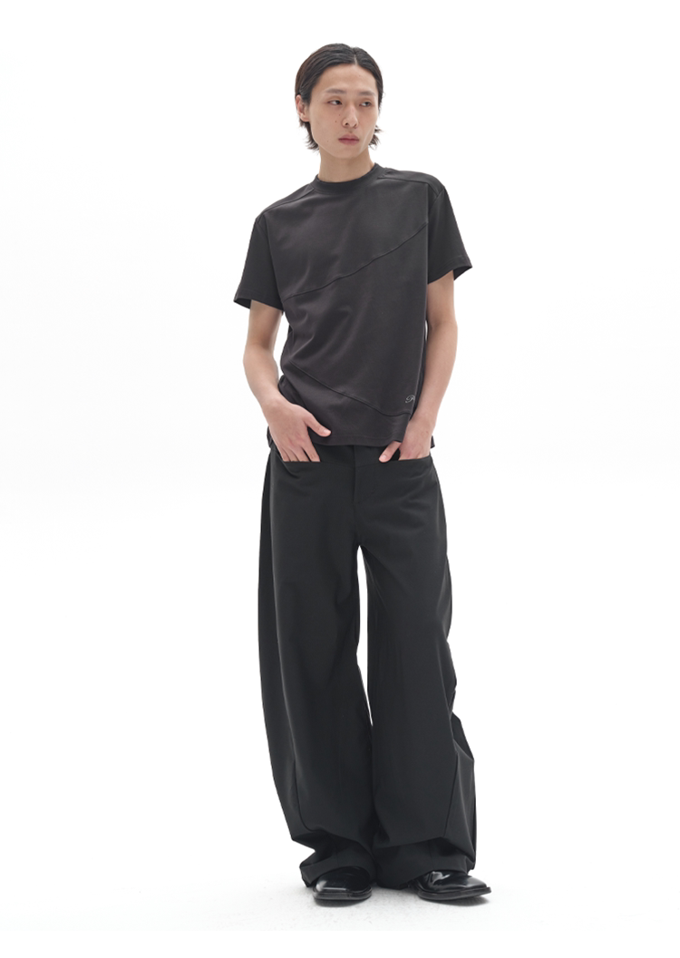 DRAPED SIDE STRIPE PANTS