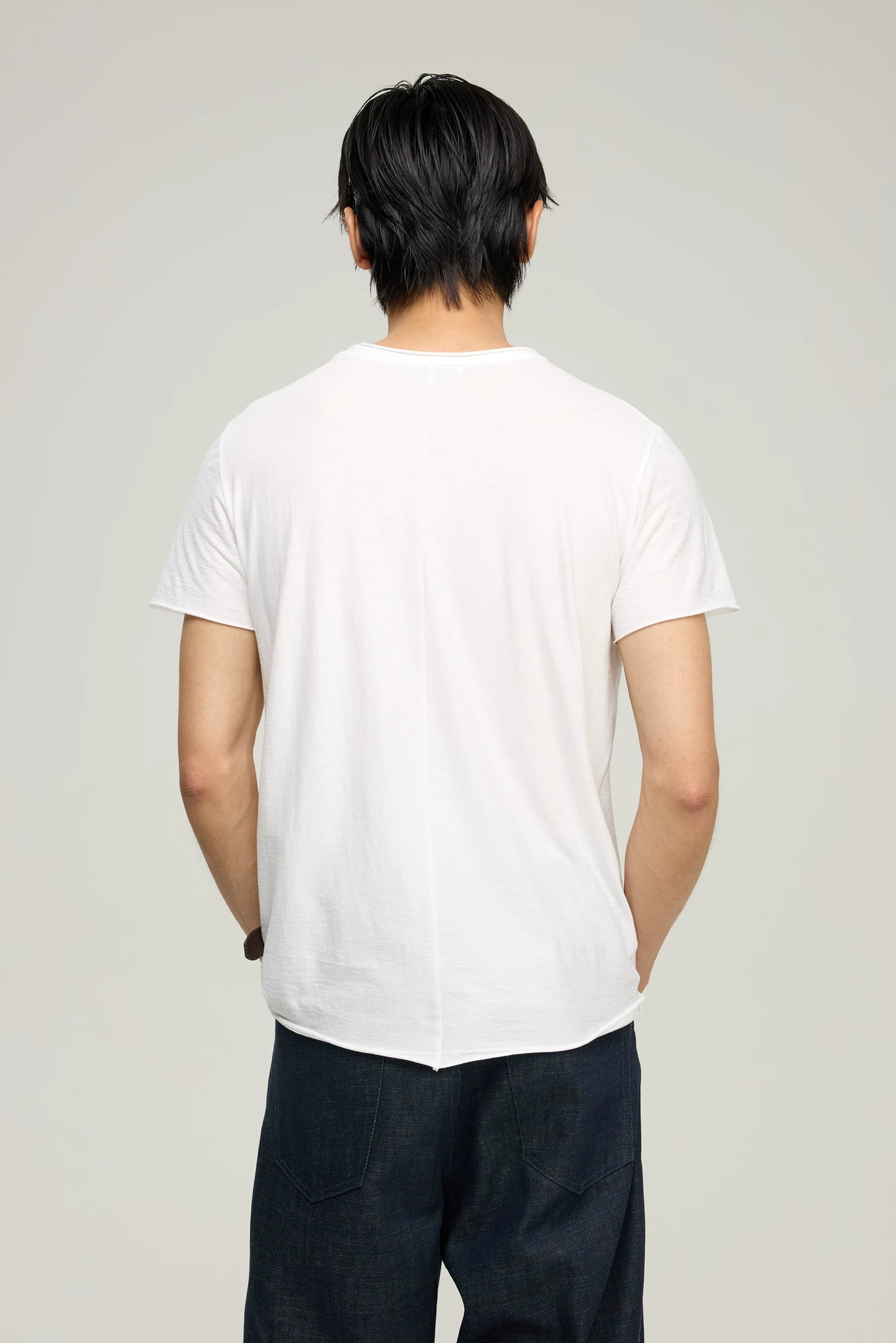COZY SHEER ROLLED-CUFF TEE