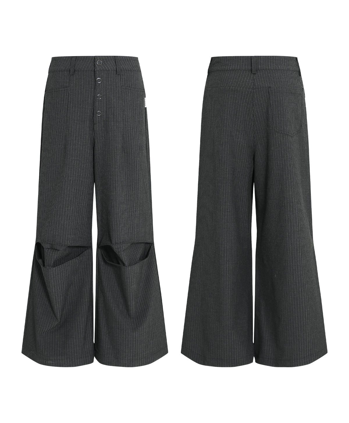 STRIPED BUTTON TROUSERS