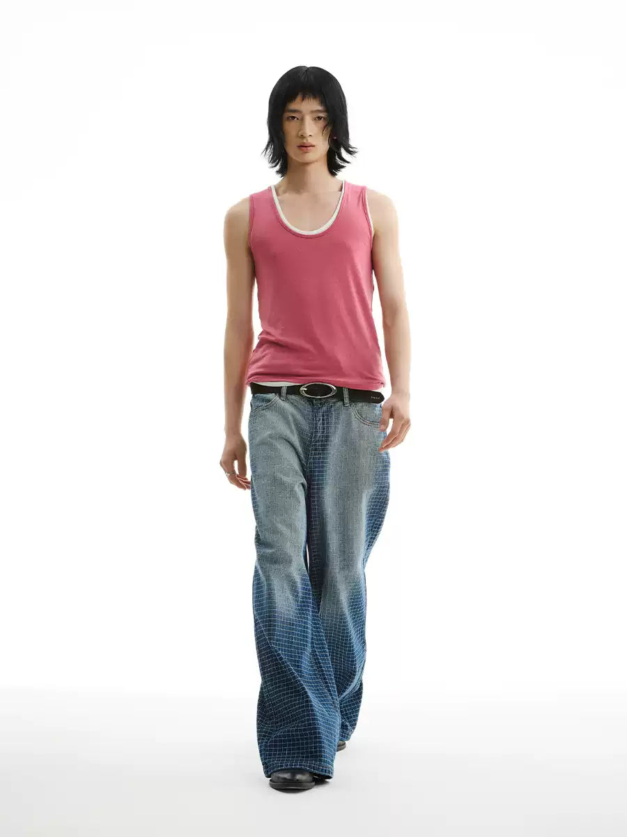 PLAID JEANS