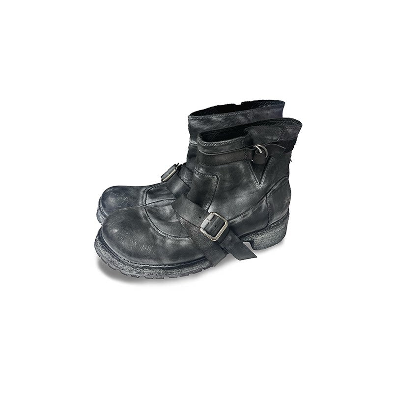 FROSTED LEATHER ENGINEER BOOTS