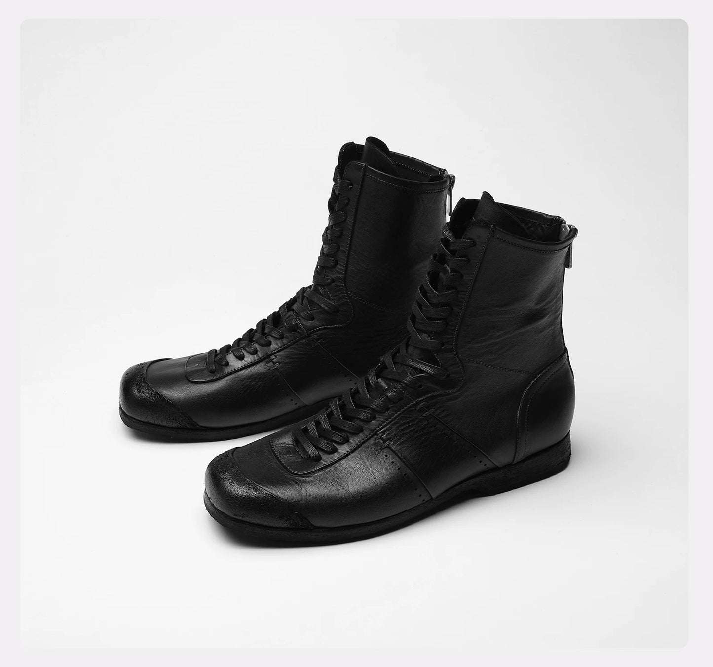 BLACK SUEDE BOXING SHOES