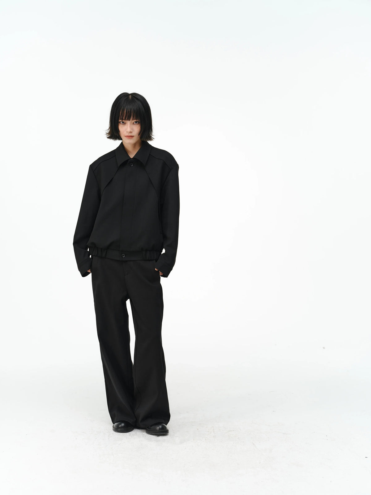 DECONSTRUCTED WOOL-MODAL JACKET