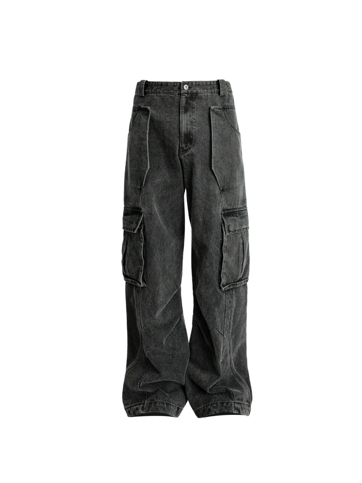 DISTRESSED FLAP POCKET JEANS