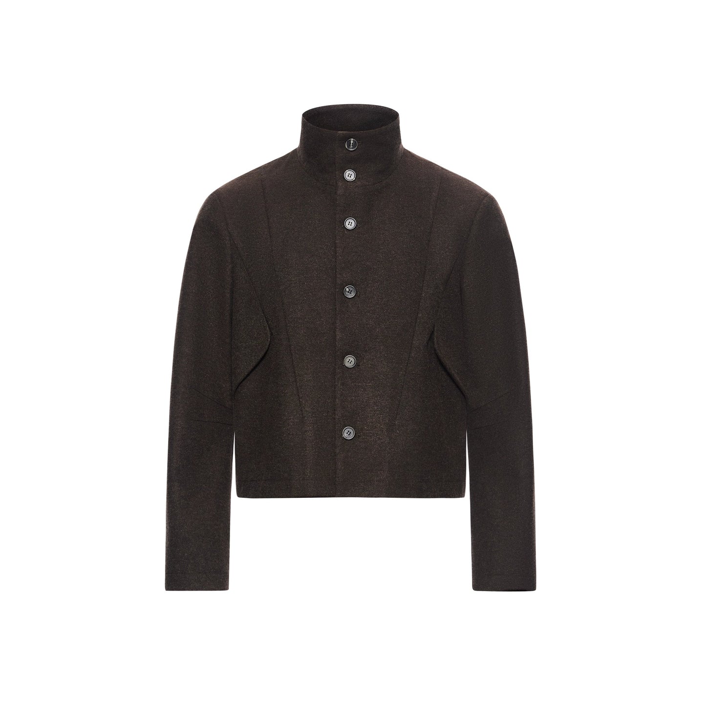 VINTAGE TWEED STAND COLLAR JACKET