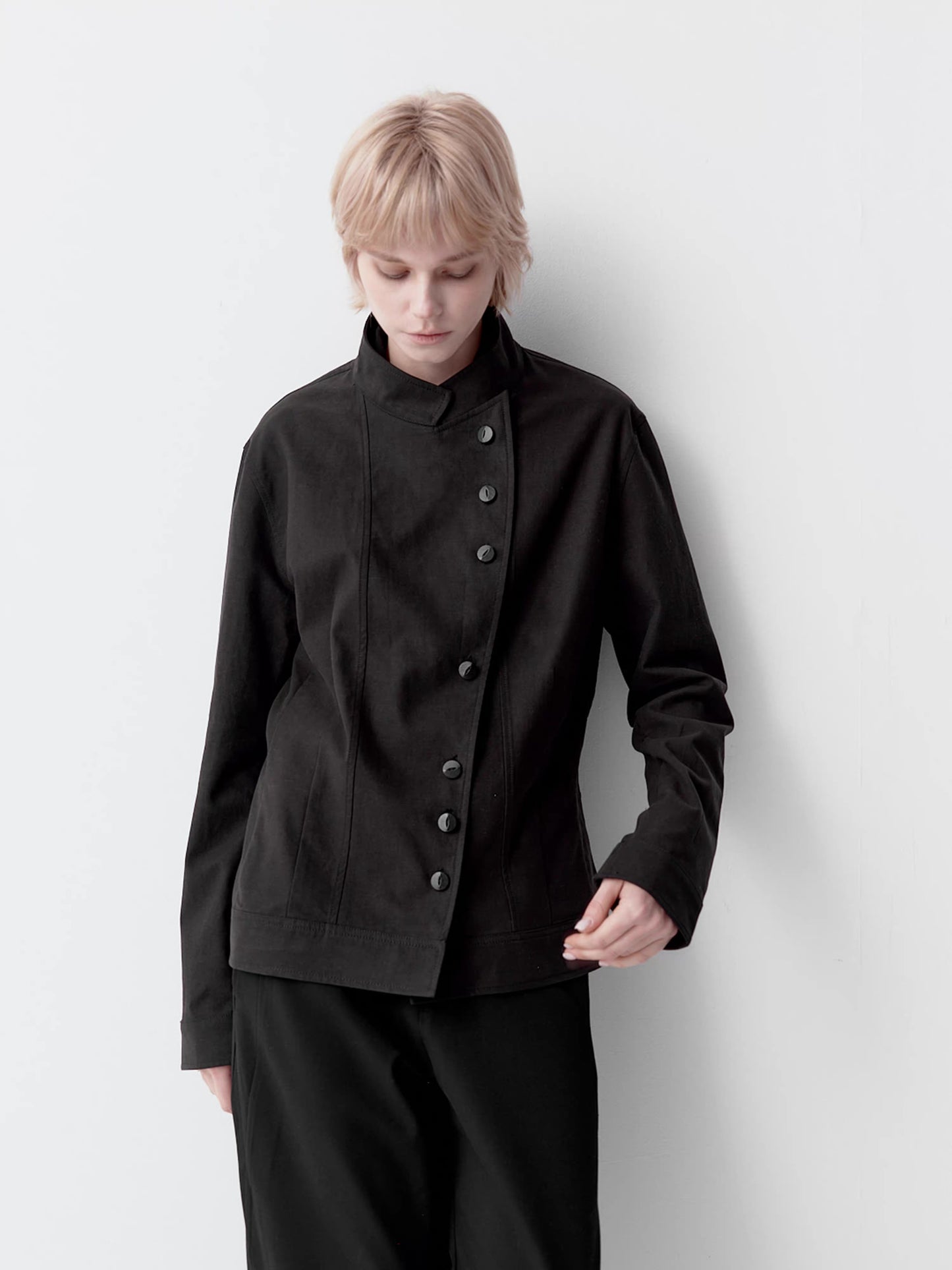 ASYMMETRIC BUTTON JACKET