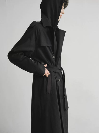 DOUBLE-BREASTED TENCEL TRENCH