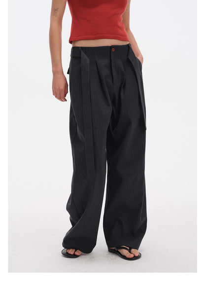 CASUAL DRAPE SUIT PANTS