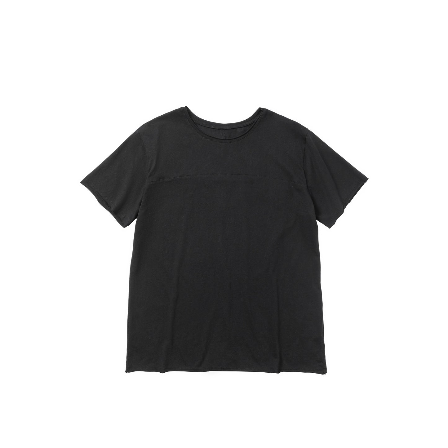 TEXTURED COTTON-LINEN SHORT-SLEEVE TOP
