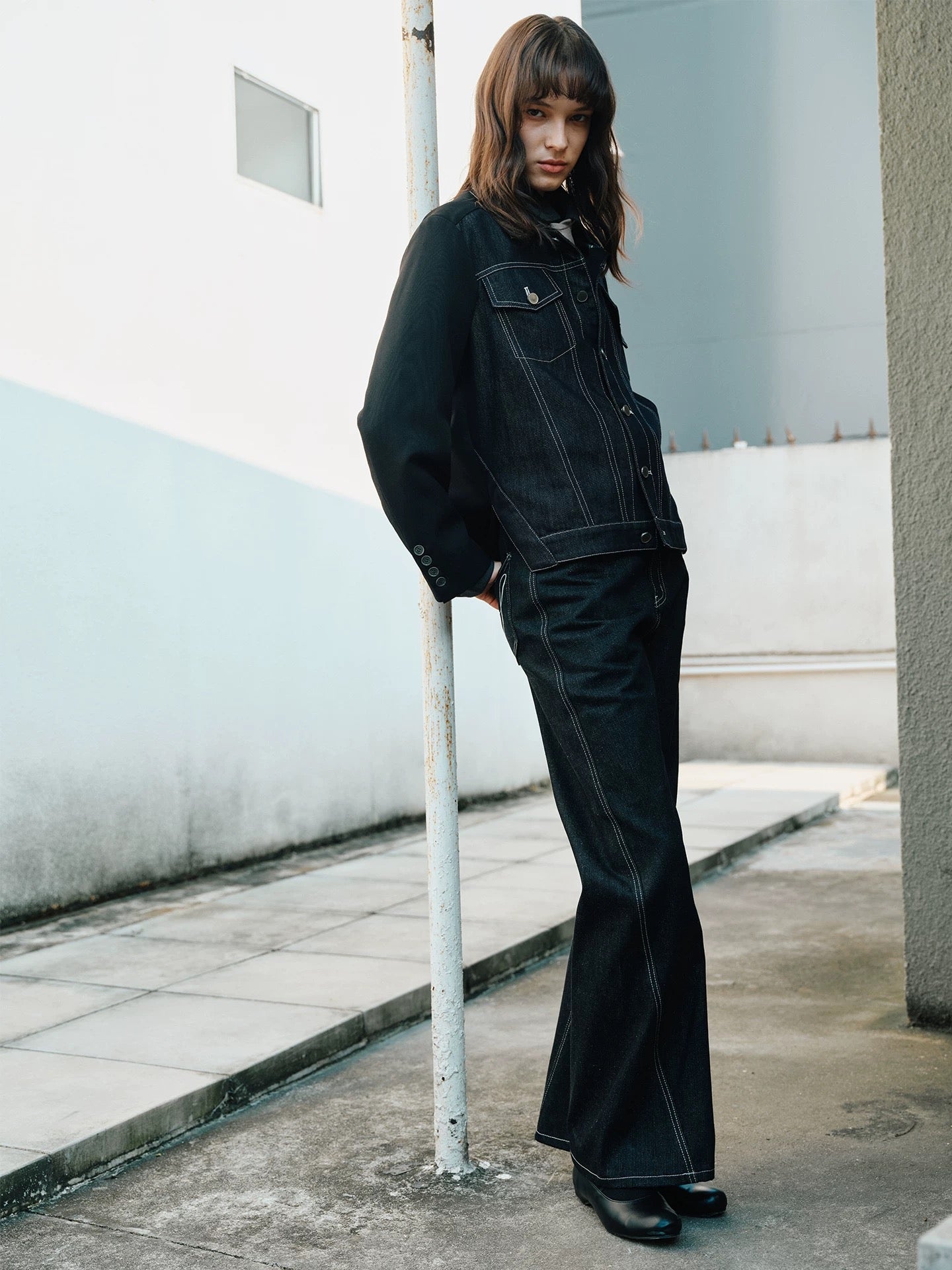 DECONSTRUCTED DENIM BLAZER