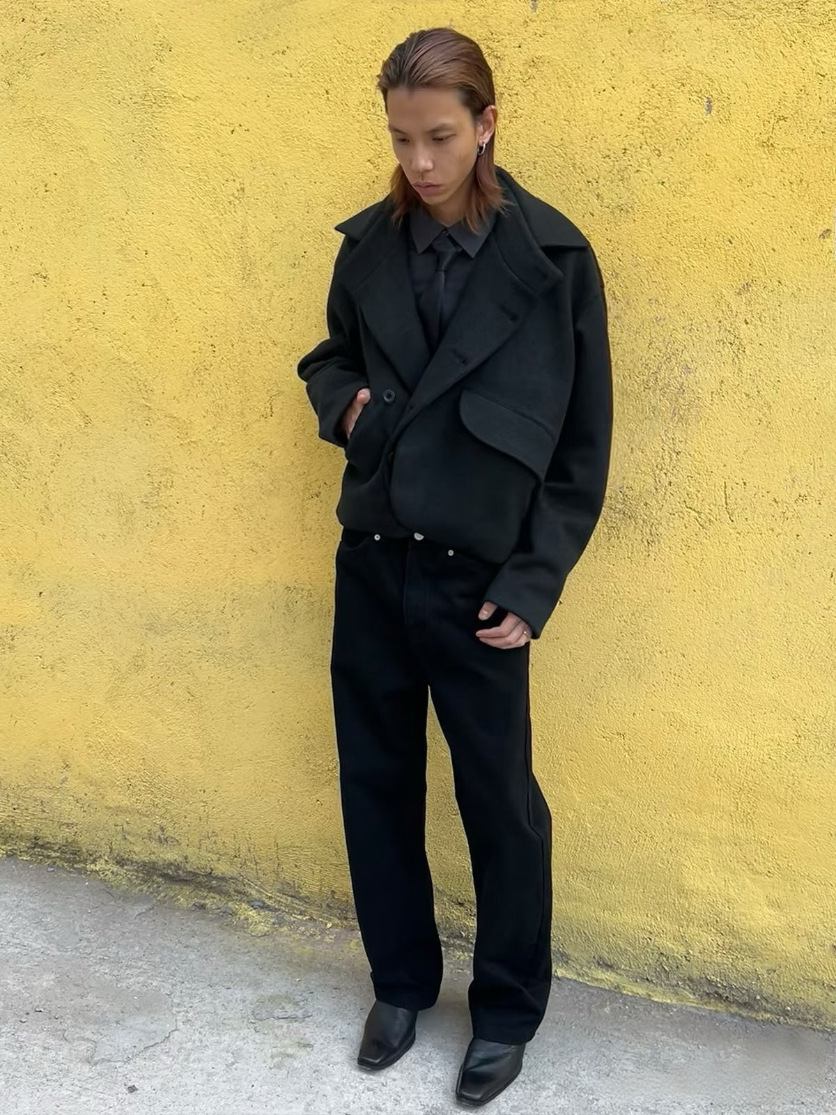 COCOON JACKET WITH CASHMERE BLEND