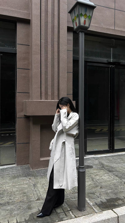 ADJUSTABLE BELT TRENCH COAT