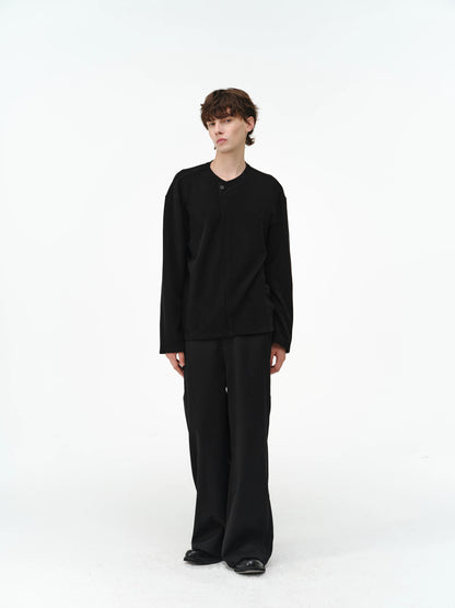 WARM V-NECK MERINO WOOL TOP