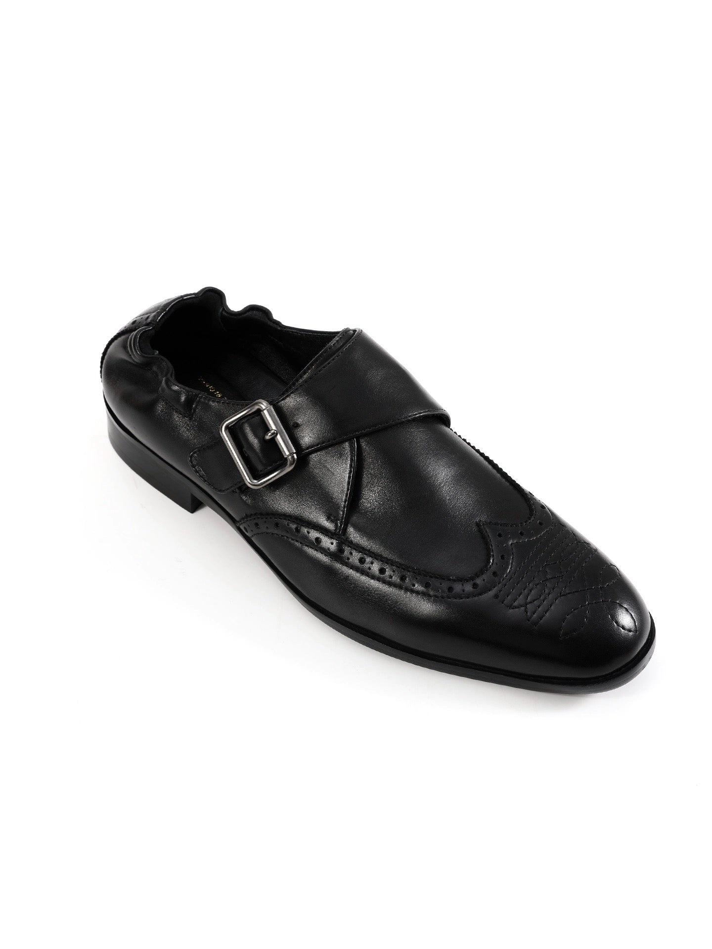 EMBROIDERED BROGUE LEATHER SHOES