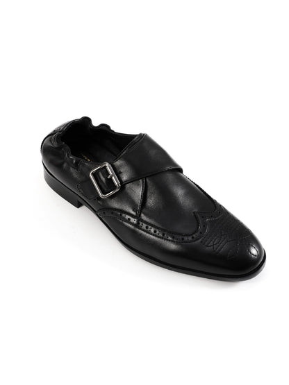 EMBROIDERED BROGUE LEATHER SHOES