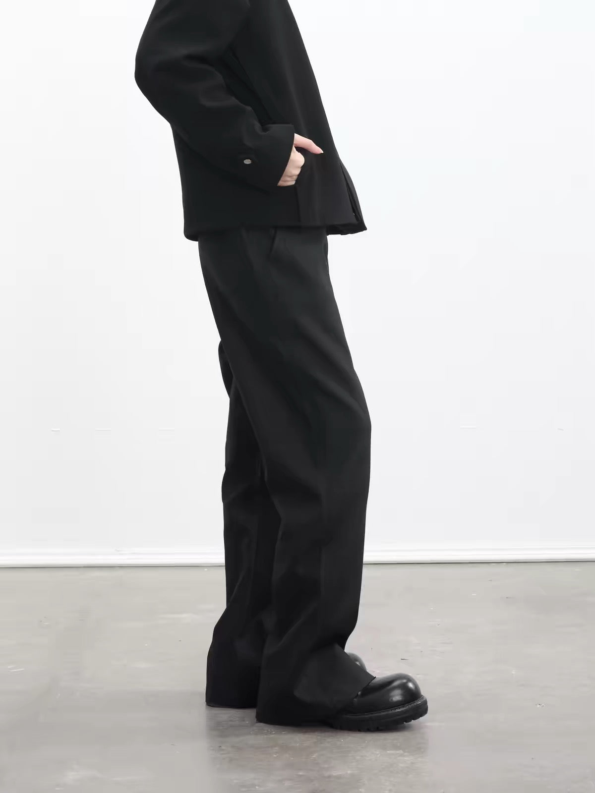 FLARED TWO-TONE DRESS PANTS