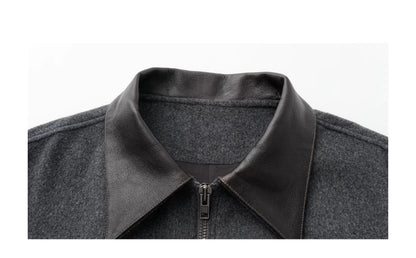 WOOL TWEED PATCHWORK JACKET