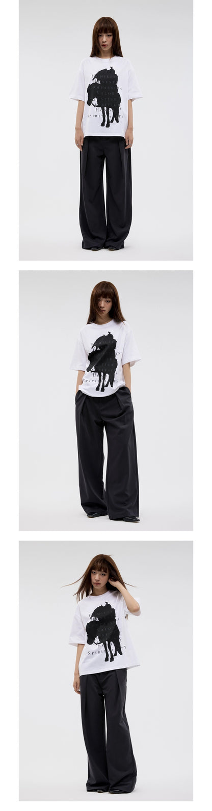 BLACK PLEATED SLACKS