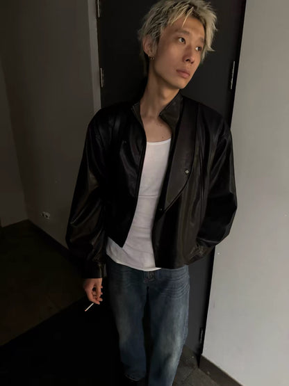 AGED BLUE STRAIGHT LEG JEANS