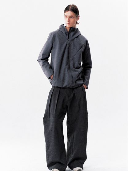 CHECKERED NYLON PANTS