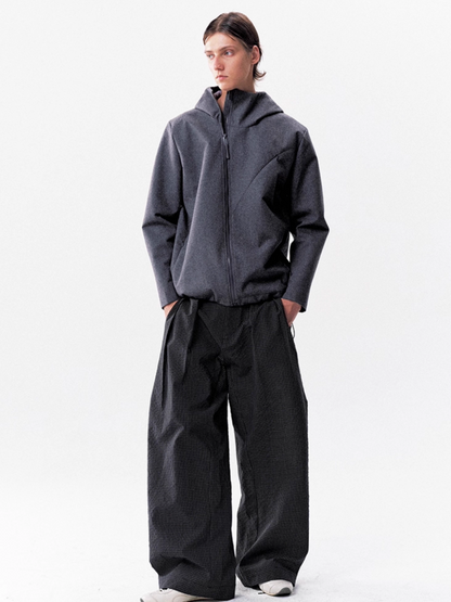 CHECKERED NYLON PANTS