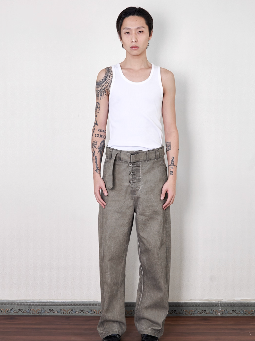 STONEWASH CANVAS PANTS