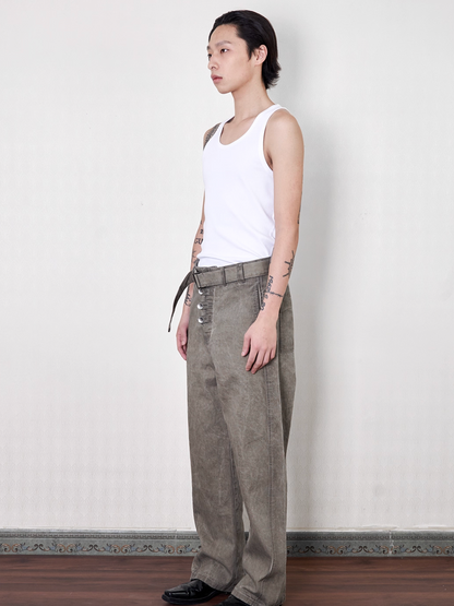 STONEWASH CANVAS PANTS