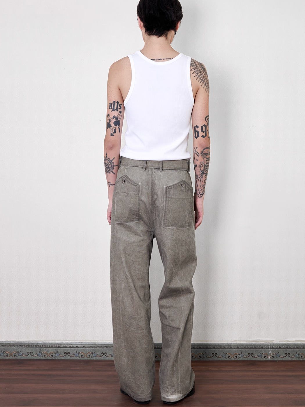 STONEWASH CANVAS PANTS