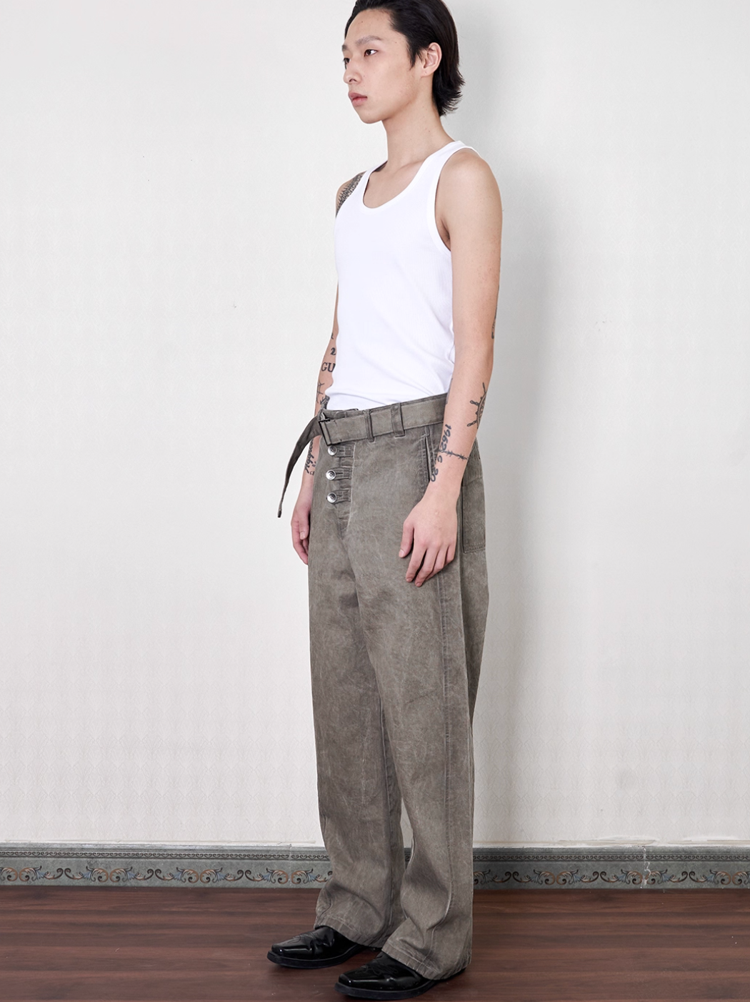 STONEWASH CANVAS PANTS