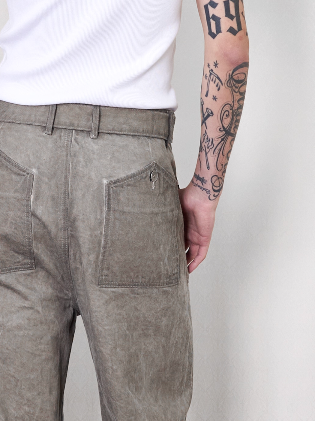 STONEWASH CANVAS PANTS
