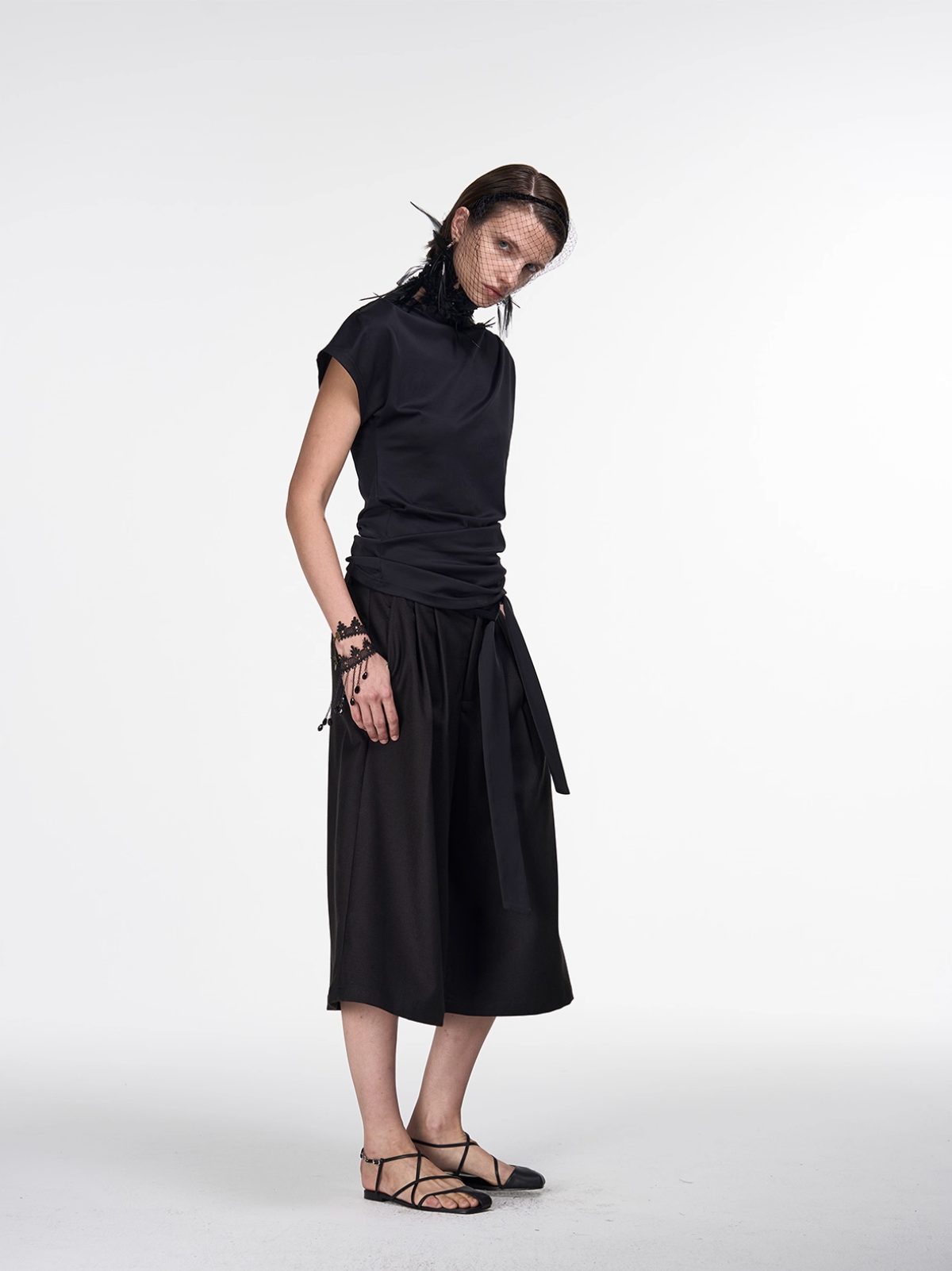 SATIN PLEAT CULOTTES