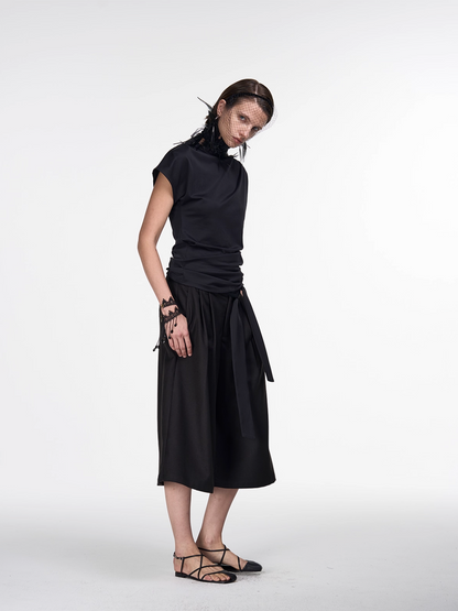 SATIN PLEAT CULOTTES