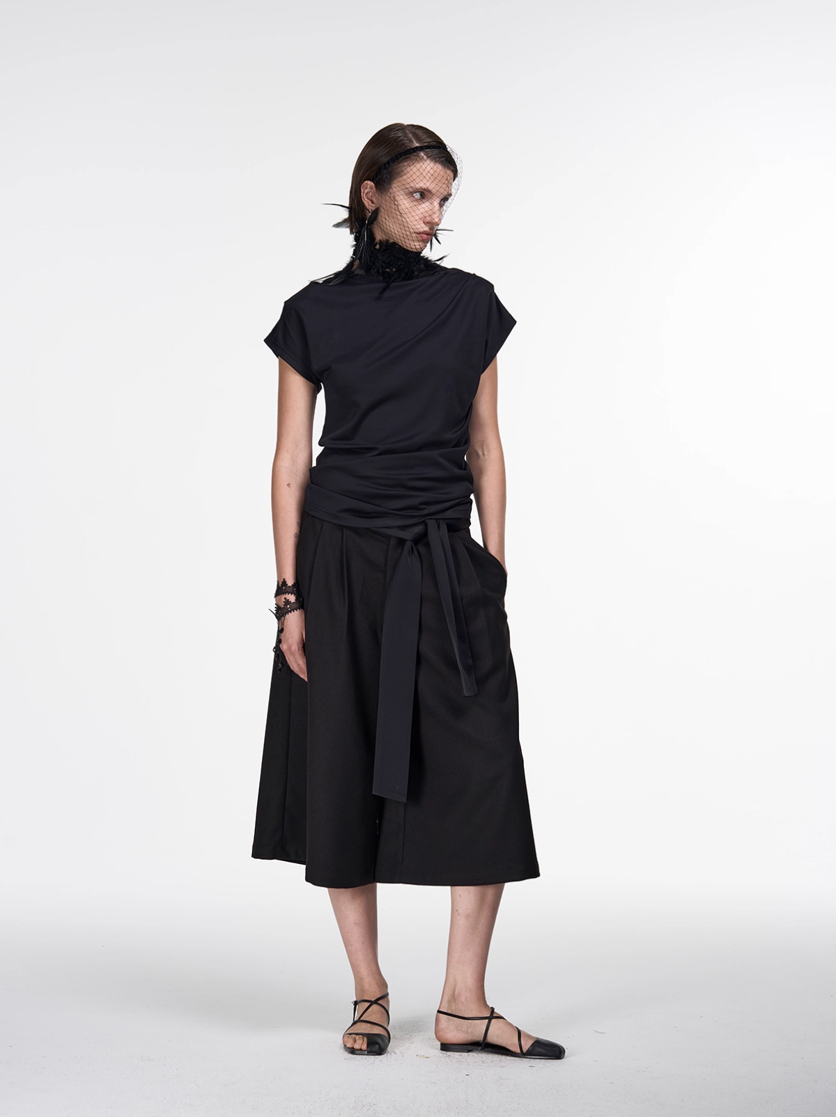 SATIN PLEAT CULOTTES