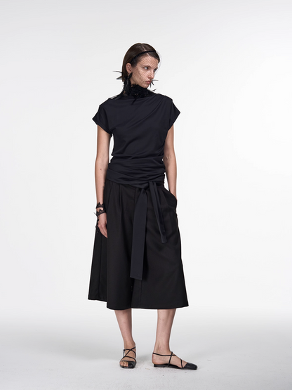 SATIN PLEAT CULOTTES